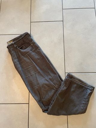 Pantaloni Velluto Grigio Vintage Relaxed