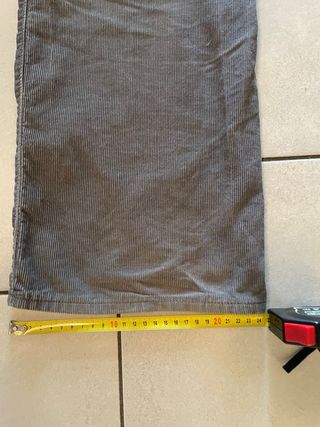 Pantaloni Velluto Grigio Vintage Relaxed