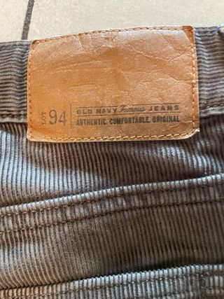 Pantaloni Velluto Grigio Vintage Relaxed