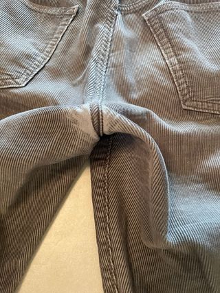 Pantaloni Velluto Grigio Vintage Relaxed