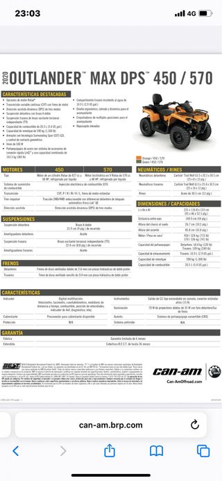QUAD CAN AM OUTLANDER MAX 450 DPS