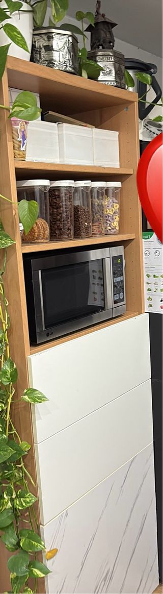 Alacena Aparador Vitrina Madera y Mármol