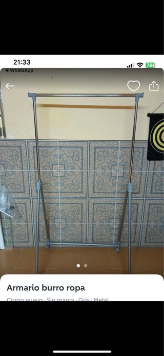 Perchero de ropa metálico