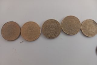 Monedas 1€/2€ 50 céntimos y 2 céntimos