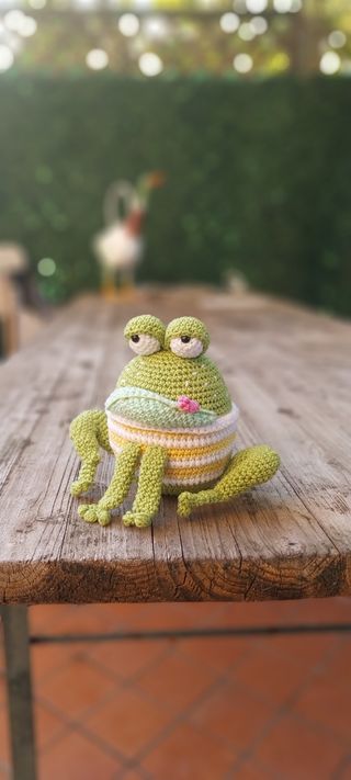 Peluche ranocchio fatto a mano