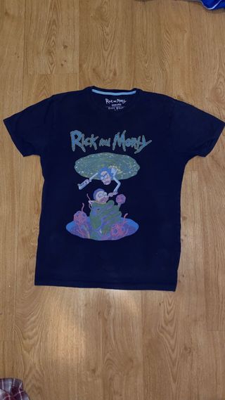 Camiseta Rick y Morty Azul Marino