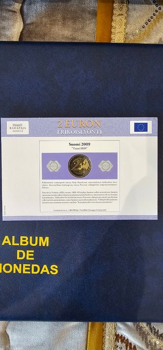 Coincard original ,moneda 2euros Finlandia nueva