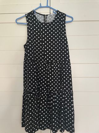 Vestido lunares negro y blanco T.S