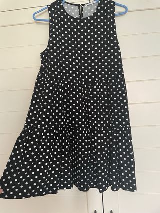 Vestido lunares negro y blanco T.S