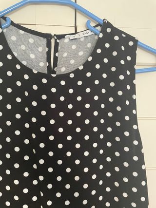 Vestido lunares negro y blanco T.S