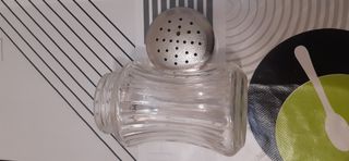 Azucarero antiguo de cristal, de regalo "salero"