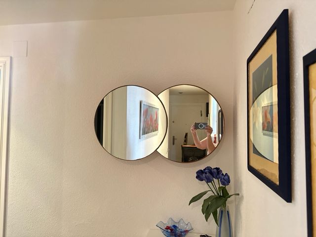 Armario recibidor con 2 puertas espejos gemelos