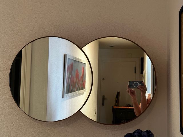 Armario recibidor con 2 puertas espejos gemelos