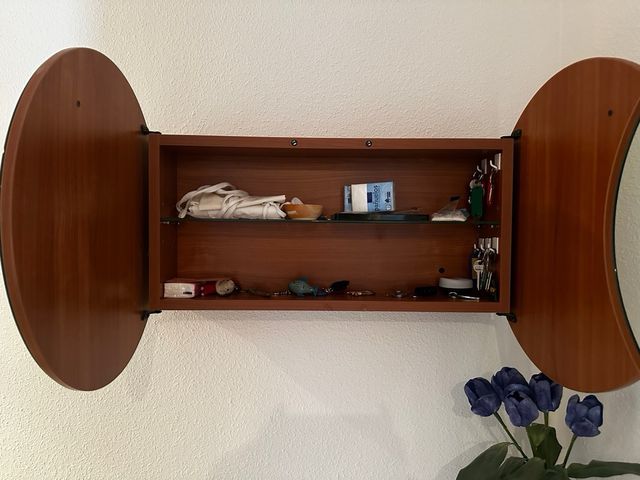 Armario recibidor con 2 puertas espejos gemelos