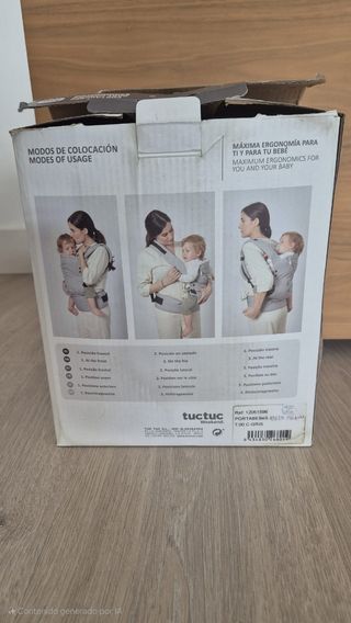 Mochila Portabebés Ergonómica Tuc Tuc Gris Estrell