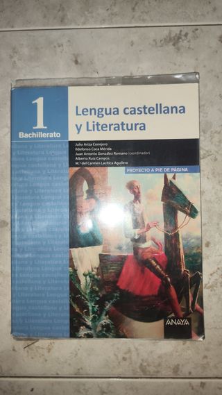 libro de Lengua, 1 Bachillerato