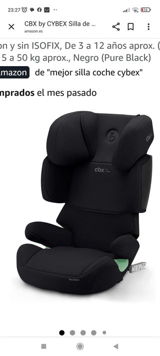 Silla coche Cybex Solution X Isofix comprada a 150
