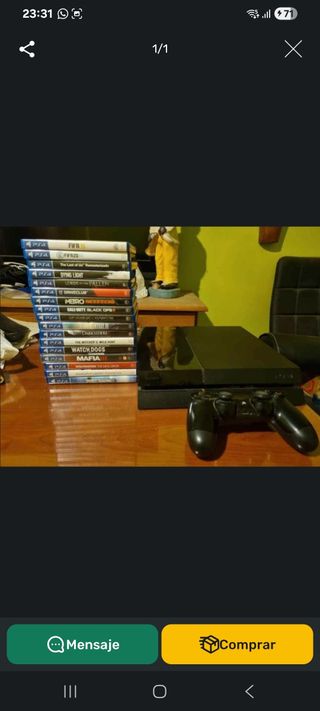 PS4 (PlayStation 4) Negra + 15 Juegos