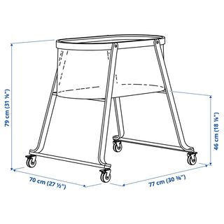 Cuna moisés con ruedas y freno