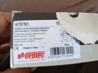 Vemer VE787501 Interruttore Orario Astronomico