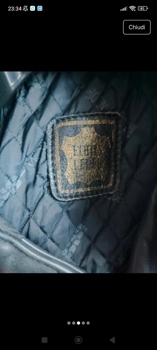 Giubbotto in pelle IXS nero