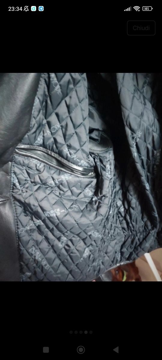 Giubbotto in pelle IXS nero