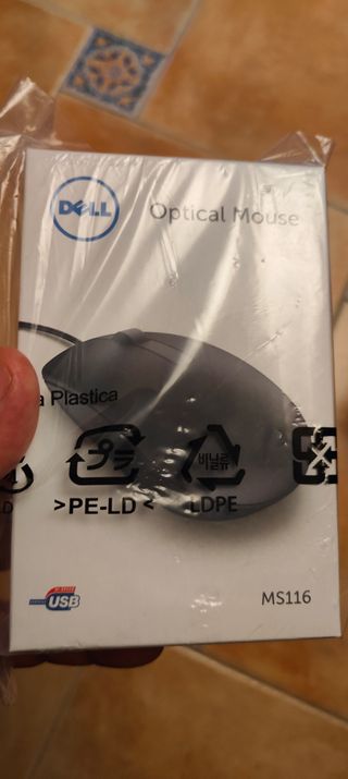 Rato Dell MS116 com Fios Novo Selado