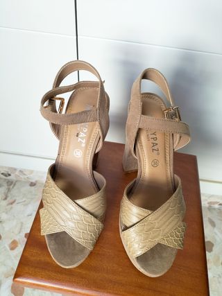 Sandalias Marypaz Beige Talla 36