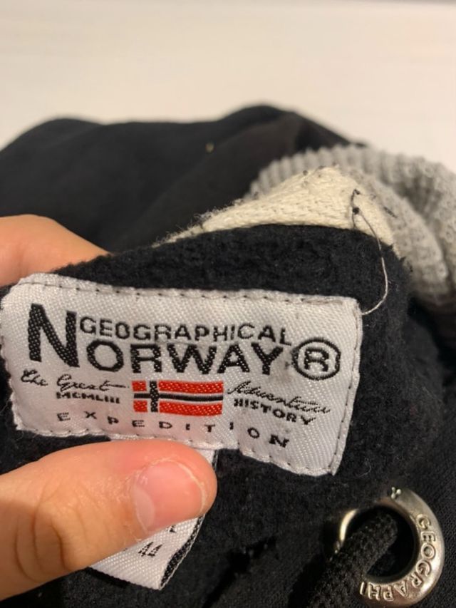 Sudadera Geographical Norway Negra Talla L