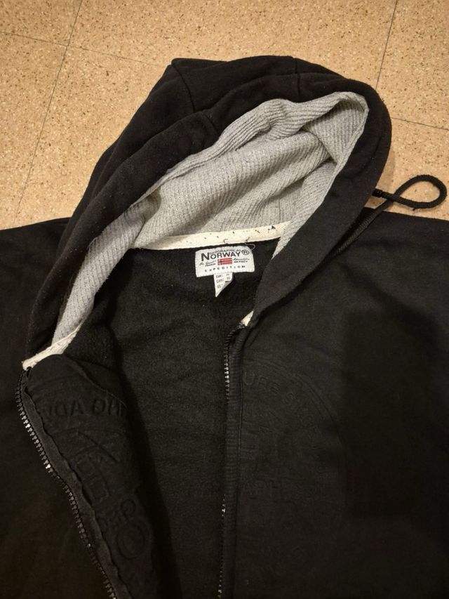 Sudadera Geographical Norway Negra Talla L