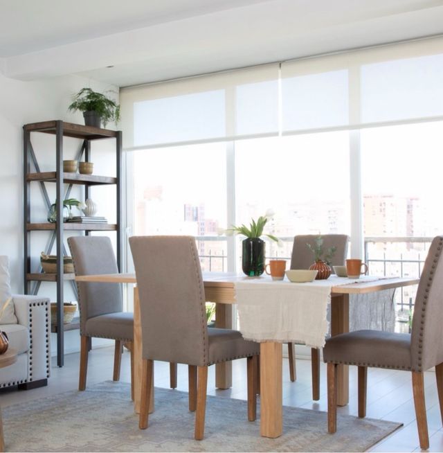 Mesa de comedor extensible de madera banak importa