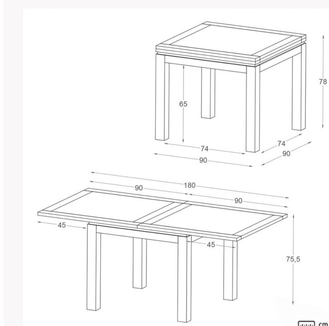 Mesa de comedor extensible de madera banak importa