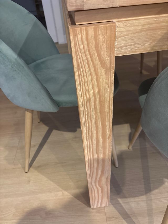 Mesa de comedor extensible de madera banak importa