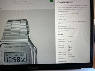 Reloj Casio Plateado