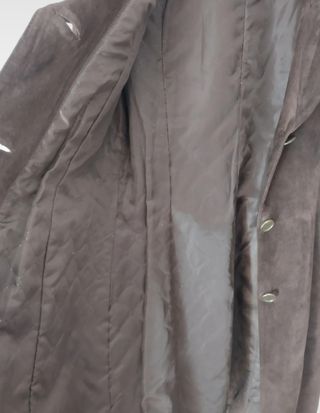 Abrigo Piel Marrón Café Talla 36/38