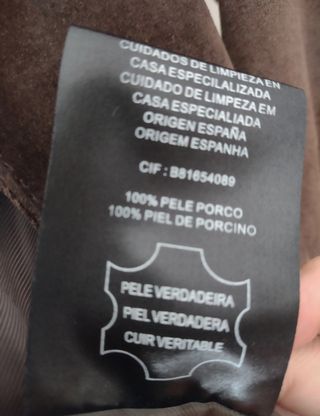 Abrigo Piel Marrón Café Talla 36/38