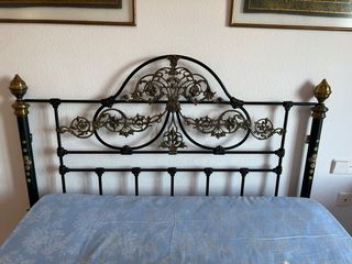 Cabecero de cama forja y latón
