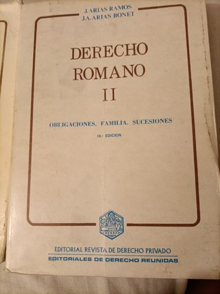 DERECHO ROMANO I DERECHO ROMANO II