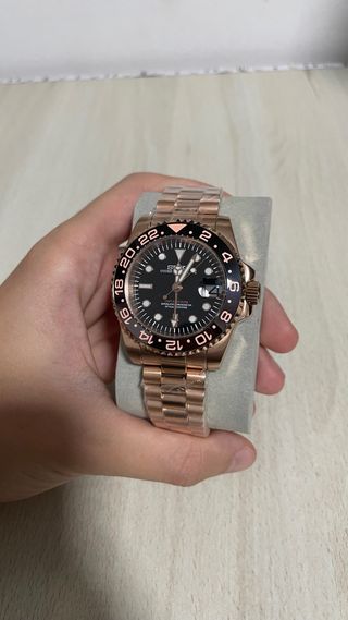 Seiko Mod GMT Rose Gold