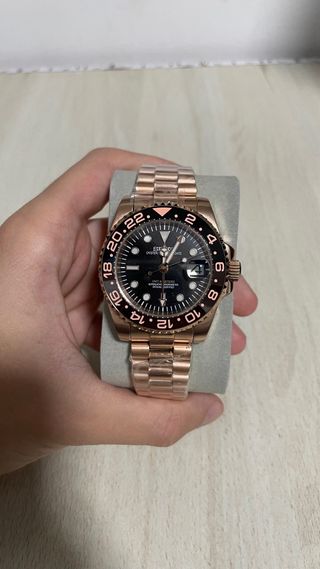 Seiko Mod GMT Rose Gold