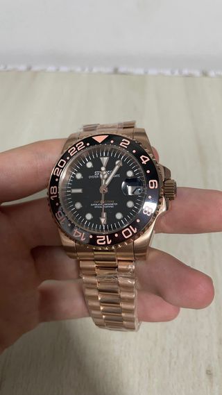 Seiko Mod GMT Rose Gold