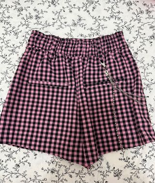 Falda pantalón cuadros Bershka