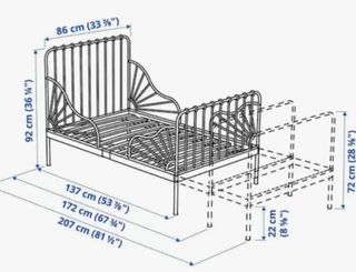 Cama infantil extensible metálica IKEA