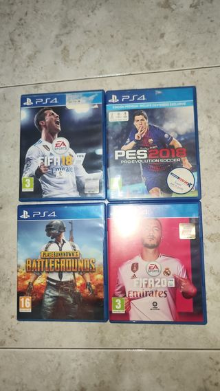 Juegos PS4: FIFA 18, PES 2018, PUBG, FIFA 20