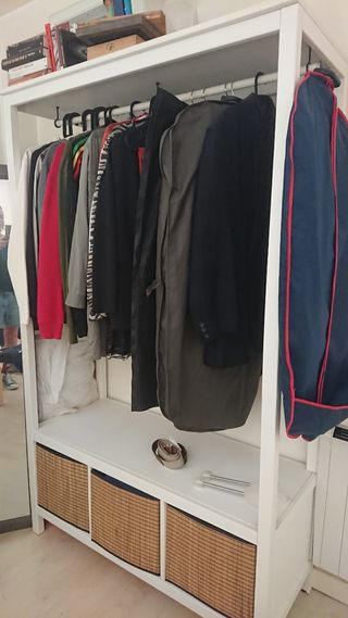 Armario Abierto Blanco Ropero 120x50x197cm.