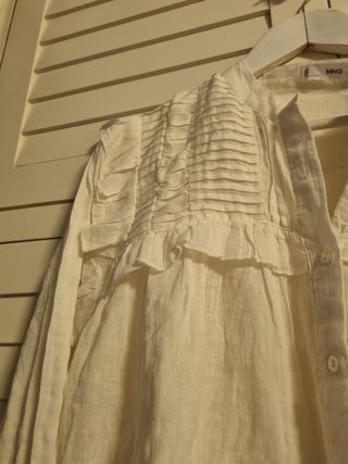 Blusa blanca Mango mujer