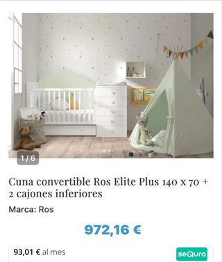 Cuna convertible Ros