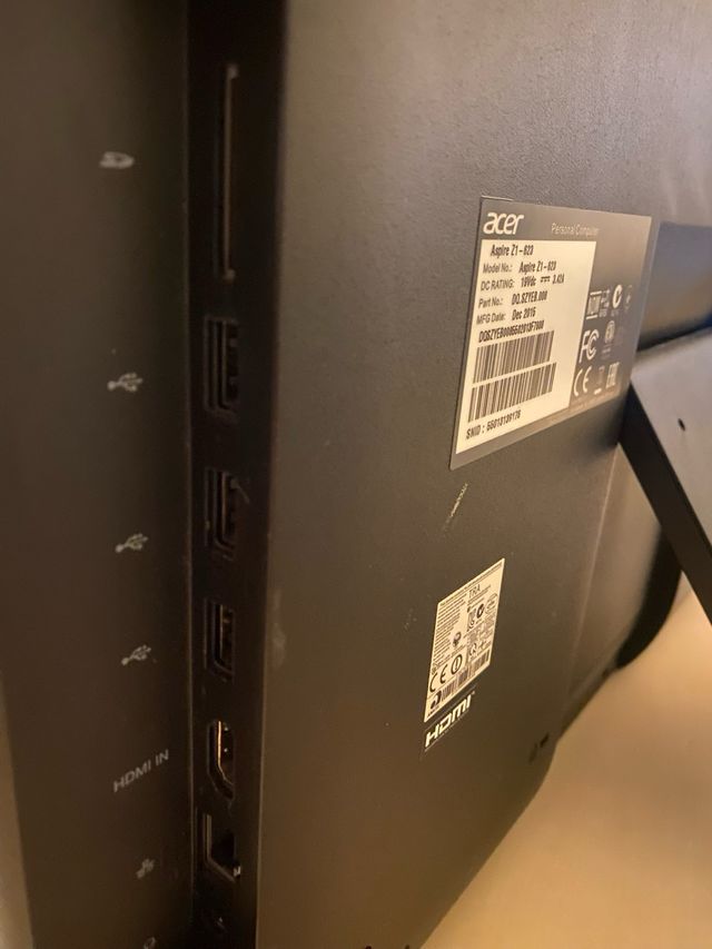 Monitor Acer 21.5 Full HD Negro