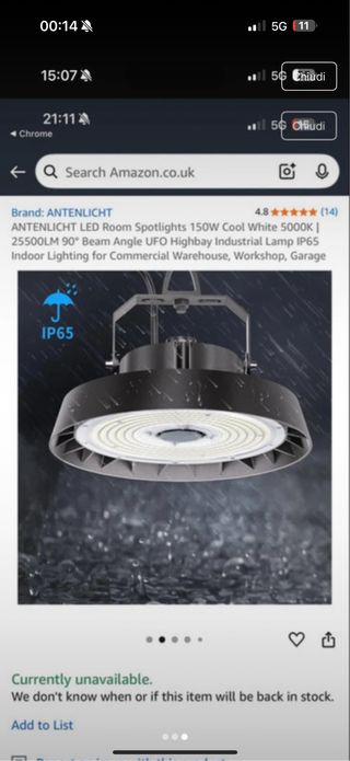 Lampada LED ANTENLICHT 150W Bianca Fredda