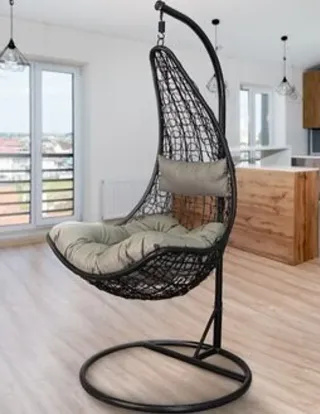 Silla Colgante Exterior Negra
